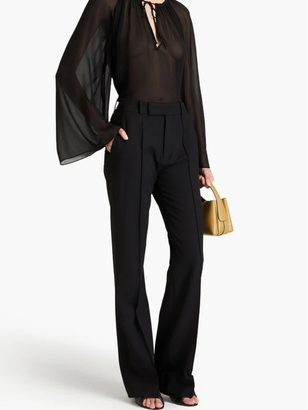 Frame High-Rise The Slim Stacked Twill Straight-Leg Pants